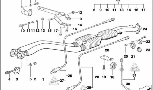 Lambda OEM 11781405325 für BMW Z3 M3.2 E36 (CK91, CM91). Kompatibel mit Modellen zwischen 1997 und 2000. Original BMW.