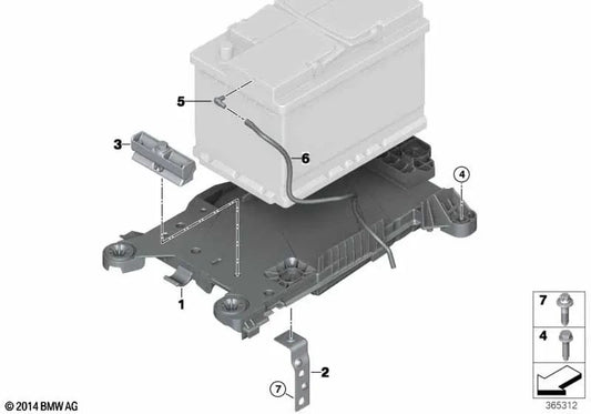 BATR BATS pour la série BMW 1 F40, série 2 F44 F45N F46 F46N, X1 F48 F48N F49N, X2 F39 (OEM 61219387574). BMW d'origine