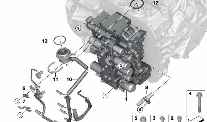 Tornillo hexagonal M6x51 OEM 24108644655 para BMW F52, F45, F45N, F46, F46N, F48, F48N, F49, F49N, F39, I12, I12N, I15 y MINI F54, F55, F56, F57, F60, F60N. Original BMW y MINI.
