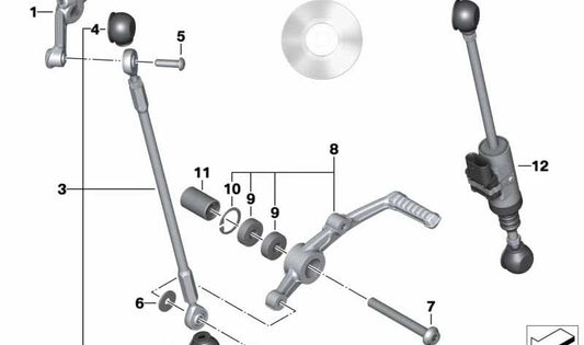 Pedal del cambio OEM 23418559547 para motos BMW S 1000 R (K47) 2016-2020. Original BMW Motorrad.