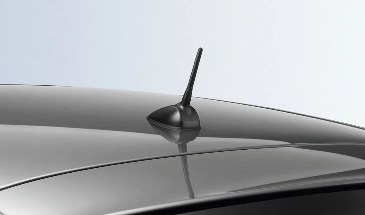 Short sports antenna for BMW E81, E87, E87N, E88 Series 2 F23, F23N Series 3 E46 Z4 E85, E86, E89 (OEM 65202296761). Genuine BMW.