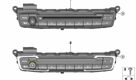Unité de commande audio OEM 64119371456 pour BMW F45, F46, F48, F49, F39. BMW d'origine.