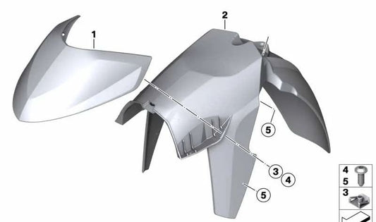 Cubierta de rueda delantera OEM 46617682900 para motos BMW R1200RT, R900RT. Original BMW Motorrad.