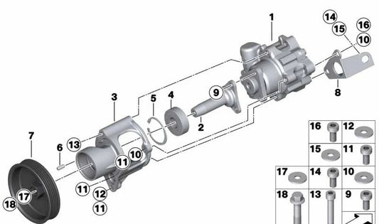 M10X16 Vis de fixation OEM 07119919660 pour BMW E12, E28, E30, E34, E36. Pièce BMW originale. Idéal pour les fixations de frein et la pompe de direction.