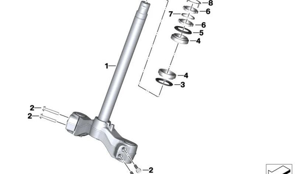 Arandela de goma OEM 31428548983 para BMW Motorrad C 400 X, C 400 GT, F 750 GS, F 800 GS y F 850 GS. Original BMW Motorrad.