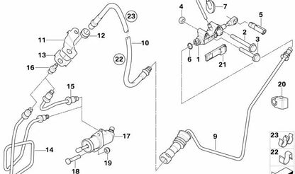Latiguillo de embrague OEM 21526775008 para BMW E85, E86. Original BMW.