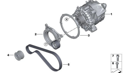 Tensor mecánico de correa OEM 11288580360 para BMW F20, F21, F22, F23, F30, F31, F32, F33, F34, F36, F39, F40, F44, F45, F46, F48, F54, F55, F56, F57, F60, G01, G02, G05, G06, G07, G11, G12, G14, G15, G16, G20, G21, G29, G30, G31, G32. Original BMW.