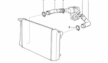 Manguera de agua para BMW Serie 7 E32 (OEM 11531741414). Original BMW
