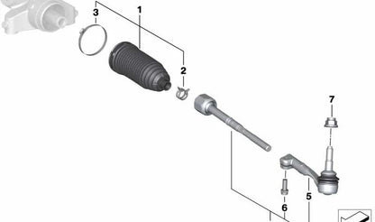 Rótula suspensión delantera izquierda OEM 32105A38DE6 para BMW G20, G21, G42, G87, G80, G81, G22, G23, G26, G82, G83, G29. Recambio original BMW.
