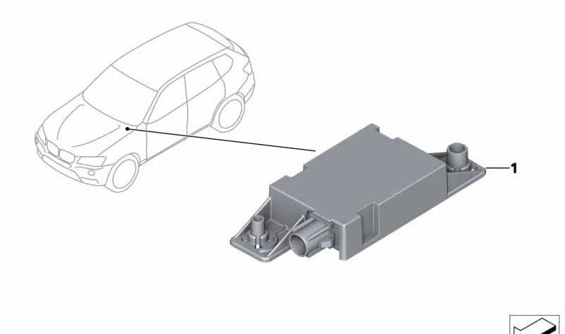 Antenne Bluetooth OEM 84109142092 pour BMW F07, F01, F02, F04, E84, F25, E89 et pour Mini R60, R61. BMW et mini d'origine.