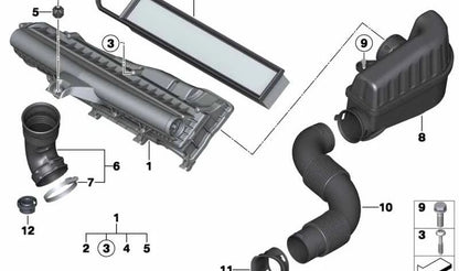 Silenciador de admisión OEM 13717565955 para MINI R56, R55 Clubman, R57 Cabrio, R58 Coupé, R59 Roadster, R60 Countryman, R61 Paceman… y más. Original MINI.