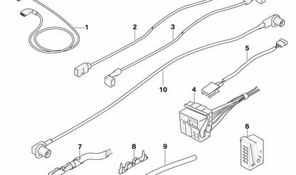 FBAS -Kabel (Länge 4910 mm) OEM 61119139006 für BMW X5 E70 (3,0D -Modelle, 3,0SD, 3.0SI, 4,8i, M), hergestellt zwischen 2006 und 2013. Originaler Ersatz -BMW.