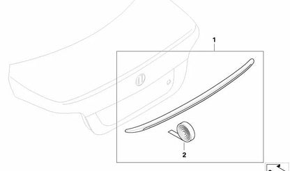 Cinta adhesiva OEM 51628040053 para BMW E60 y E60N. Pieza original BMW, utilizada en la instalación de alerón trasero M.