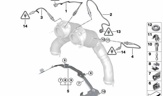 Mintegne per cavi per BMW E70, E71 (OEM 13537594304). BMW originale