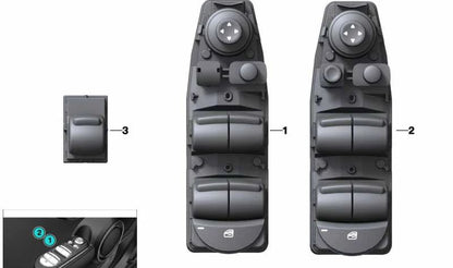 Interruptor alzacristales lado conductor OEM 61319354864 para MINI Countryman F60, F60 LCI. Original MINI.