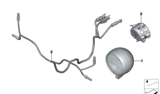 Interruptor combinado izquierdo OEM 61319830213 para motos BMW R18, R18 Roctane. Original BMW Motorrad.