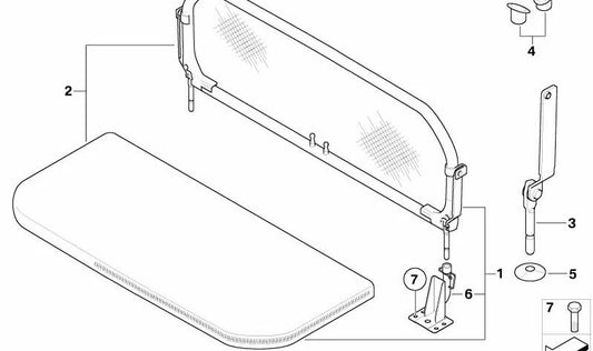 Windscreen Cover Cap for various BMW models/series (OEM 51438413465). Original BMW