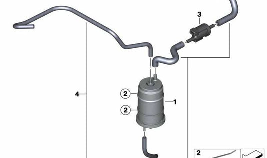 OEM flexible tube set 16128409961 for bmw C 400 GT, C 400 X. BMW Motorrad Motorcycles.