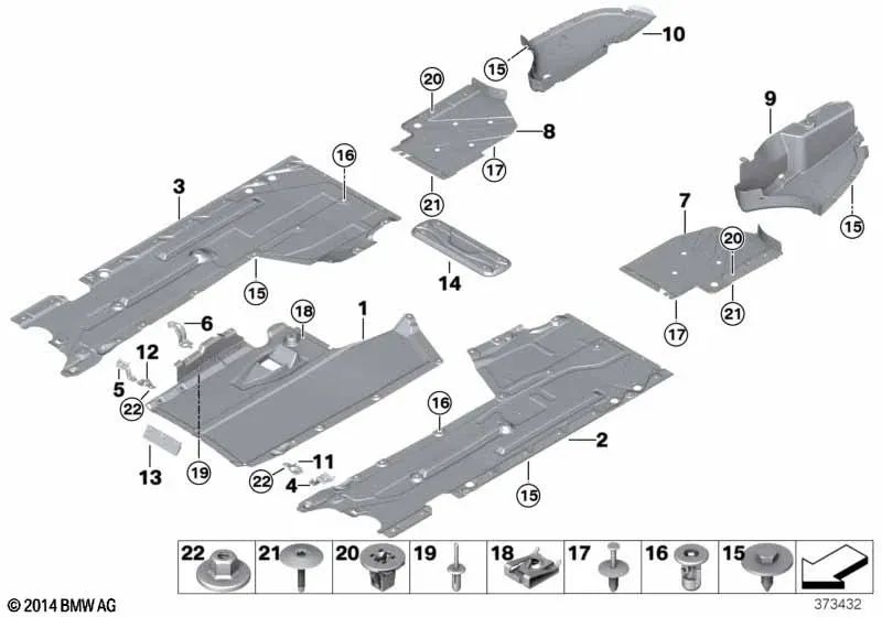 Left side lower cover extension for BMW 2 Series F87, F87N (OEM 51758066043). Original BMW