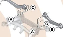 Juego de brazos de suspensión OEM 33322180423 para BMW E53. Original BMW.