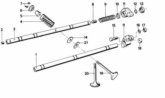 Válvula de admisión OEM 11341273587 para BMW E23. Recambio original BMW.