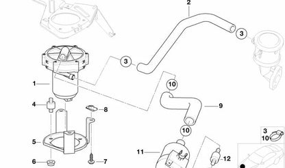 Manguera de presión OEM 11721427912 para BMW E36,E38,E39,E46,E53,E60,E61,E65,E66,E67,E83,E85. Compatible en sistemas de reducción de emisiones. Original BMW.