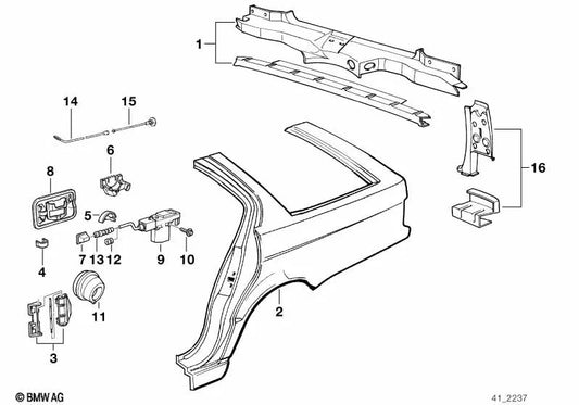 Heckverkleidung Complete pour la série BMW 5 E34 (OEM 41008149969). BMW d'origine.