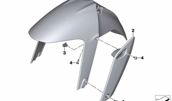 Deflector de viento derecho OEM 46618521138 para BMW Motorrad R 1200 R (RK27) 2010-2014. Pieza original BMW Motorrad. Ideal para proteger del viento en carretera.