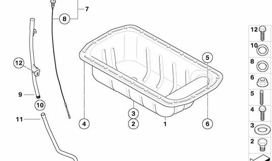 Junta tórica OEM 11137804900 para MINI R55, R56 (Cooper y One, manual y automático, años 2007–2010). Original MINI. Junta de estanqueidad para cárter de aceite. Compatibilidad garantizada según modelos.
