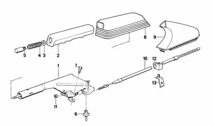Cubierta de palanca freno mano en piel OEM 34412230012 para BMW E30. Original BMW.