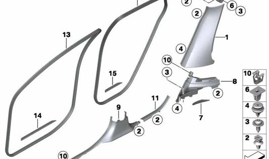 Coletor de admissão traseiro para BMW X5 E70, E71, E72 (OEM 51478054329). BMW original
