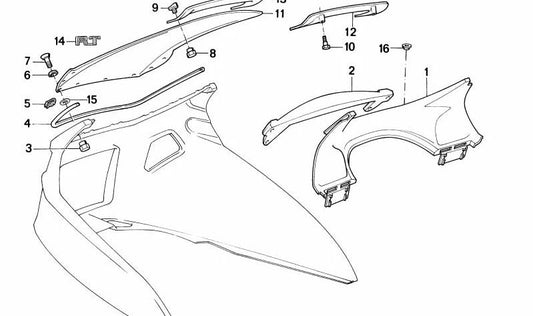 Parabrisas delantero OEM 46631455020 para motos BMW K75 RT, K100 LT, K100 RT. Original BMW Motorrad.