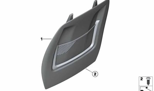 Supporto del sedile in pelle sintetica con tasca OEM 52107288401 per BMW F20, F21, F22, F23, F30, F31, F34, F35, F32, F36. BMW originale.