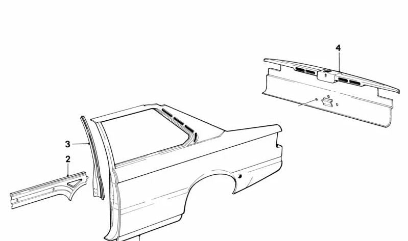 OEM 4121184665 left column reinforcement for BMW E21 {315,316,318}. Original BMW piece.