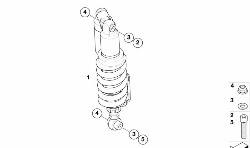 Tuerca hexagonal OEM 07119902818 para BMW Motorrad K1, K100, K1100, K1200, R100, R1100, R1150, R1200, R80, R850, R90, S1000. Original BMW Motorrad.