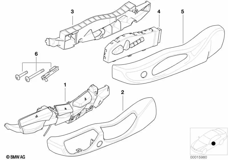 Rechte äußere Mischung für BMW 3 E46 -Serie (OEM 52108240056). Original BMW
