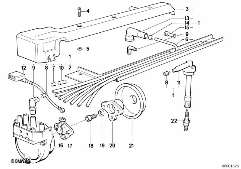Aro de marcaje para BMW E21, E30, E36, E12, E28, E34, E24, E23, E32 (OEM 12121706187). Original BMW.