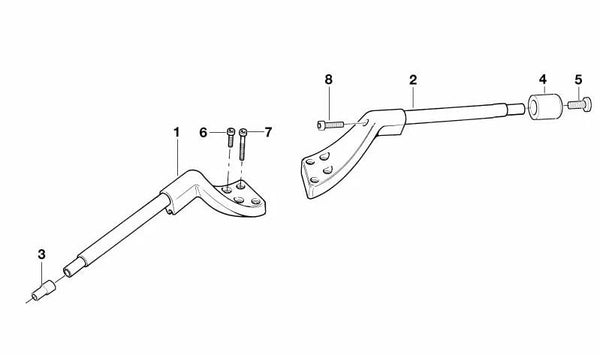 Manillar izquierdo OEM 32717654915 para BMW Motorrad R 1150 RT y R 850 RT (RR22) (2000-2006). Recambio original BMW Motorrad.