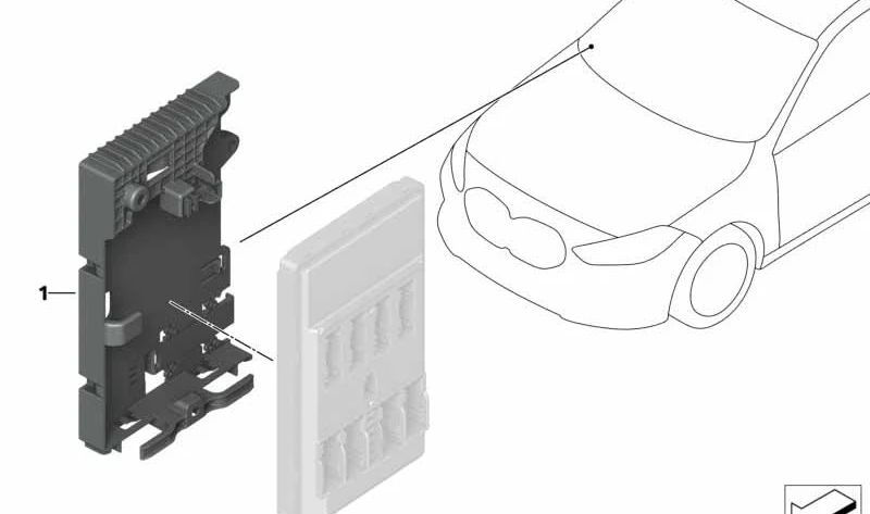 Soporte para módulo BDC OEM 61356835856 para BMW F40 (116d, 116i, 118d, 118i, 120d, 120d xDrive, 120i, 128ti). Original BMW.