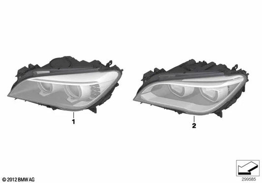 BI-Xenon Direito para BMW F01N, F02N (OEM 63117348504). BMW original