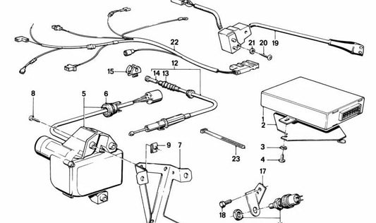 Soporte fijación control de velocidad OEM 65711363342 para BMW E23. Original BMW.