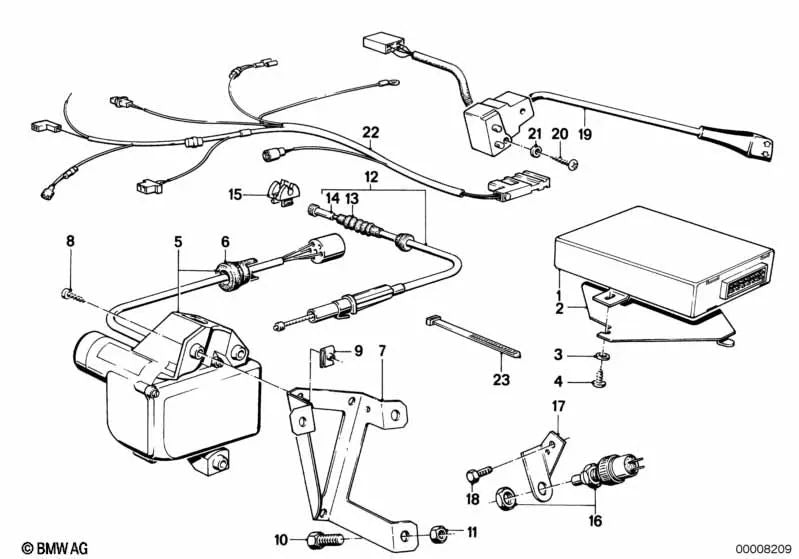 BMW Switch 7 E23 (OEM 61311372111). Original BMW.