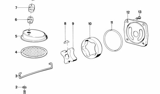 Tapa interior del filtro de aceite OEM 11411337509 para BMW R50, R60, R75, R80, R90, R100. Original BMW.
