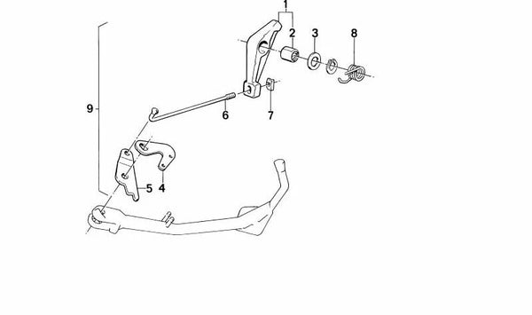 Pletina de sujeción del maletero OEM 46531454247 para BMW Motorrad K100, K1, K100RS, K100LT, K100RT. Original BMW Motorrad.