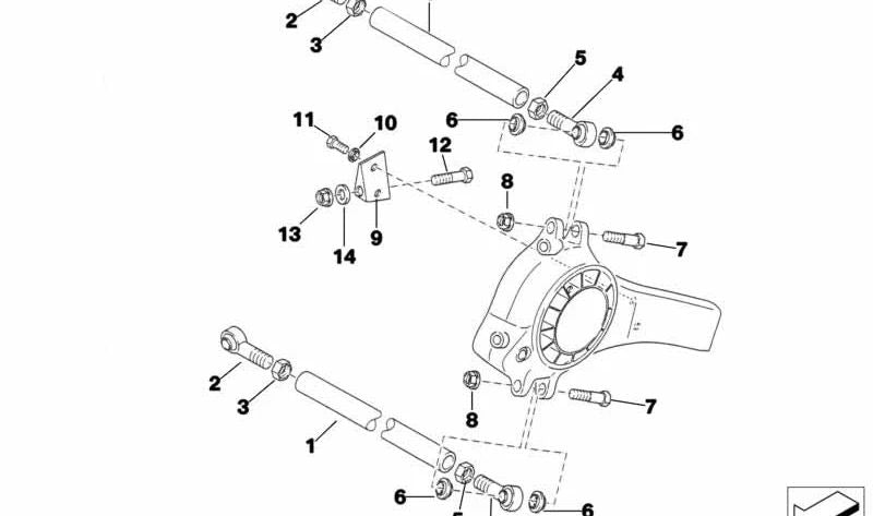 Soporte OEM 33532483026 para BMW Serie 1 (E81, E82, E87, E88), Serie 3 (E90, E91, E92, E93), X1 (E84). Pieza original BMW.