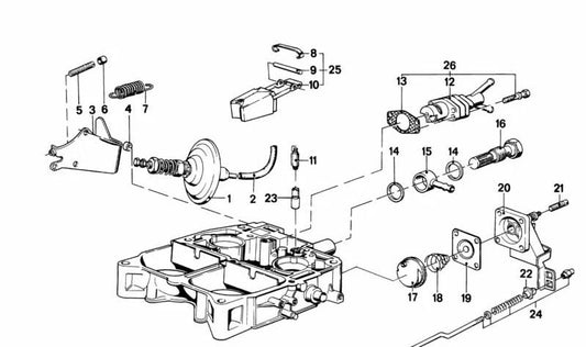 Kit de arranque en frío OEM 13111707008 para BMW E21, E12. Original BMW.