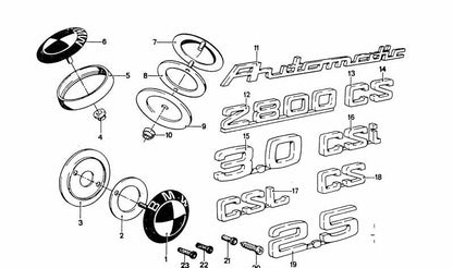 OEM 51145081747 Frontemblem für BMW E70, E71, E72, F15, F16, F85, G05, G06, G07. Originaler BMW -Ersatz. Ideal, um beschädigtes oder abgenutztes Logo auf der Motorhaube zu ersetzen.