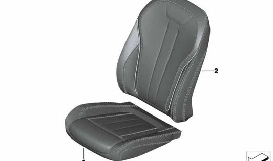 Capa de assento de couro confortável para BMW G05, G05N, G06, G06N, G07, G07N (OEM 52107999406). BMW original