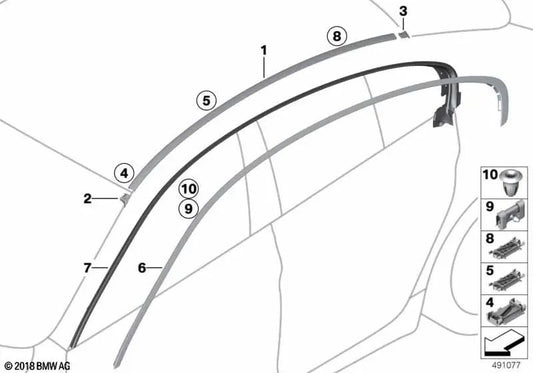 Coperchio di stampa a sinistra per BMW F06, F06N (OEM 51138032687). BMW originale