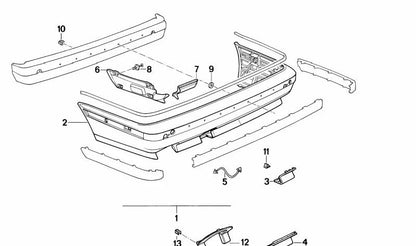 OEM 51121946048 Clip de fixation pour BMW E34. Pièce BMW d'origine, idéale pour réparer le pare-chocs arrière et ses composants. Compatibilité garantie pour la série BMW 5 E34.